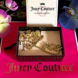 ❗️SOLD❗️ JUICY COUTURE CRYSTAL LOVE BAG KEYCHAIN